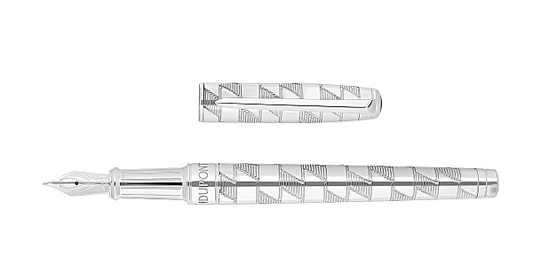 デュポンS.T.Dupont 420021L モノグラム1872 万年筆シルバー S.T. Dupont Line D Eternity Monogram 1872 Silver Large Fountain